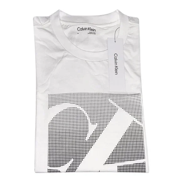 NWT CALVIN KLEIN AUTHENTIC MEN'S WHITE CREW NECK SHORT SLEEVE T-SHIRT SIZE XL - Picture 6 of 6
